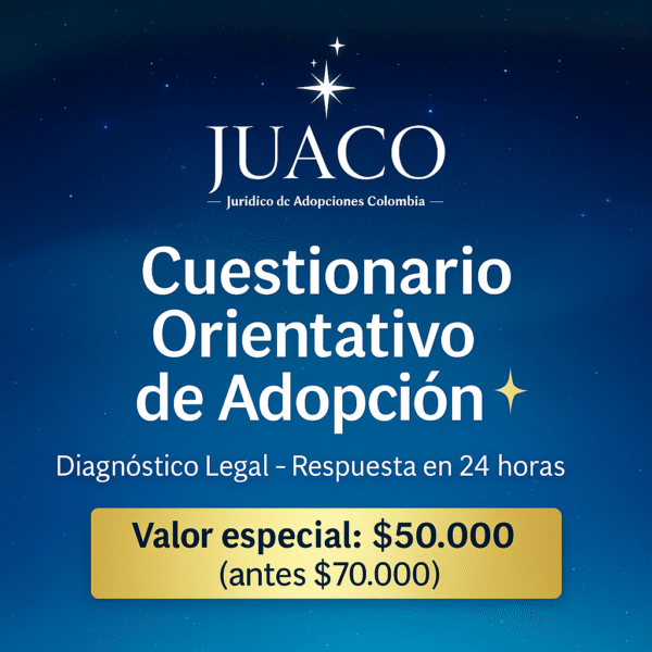 Cuestionario orientativo para adopción de niños en Colombia
